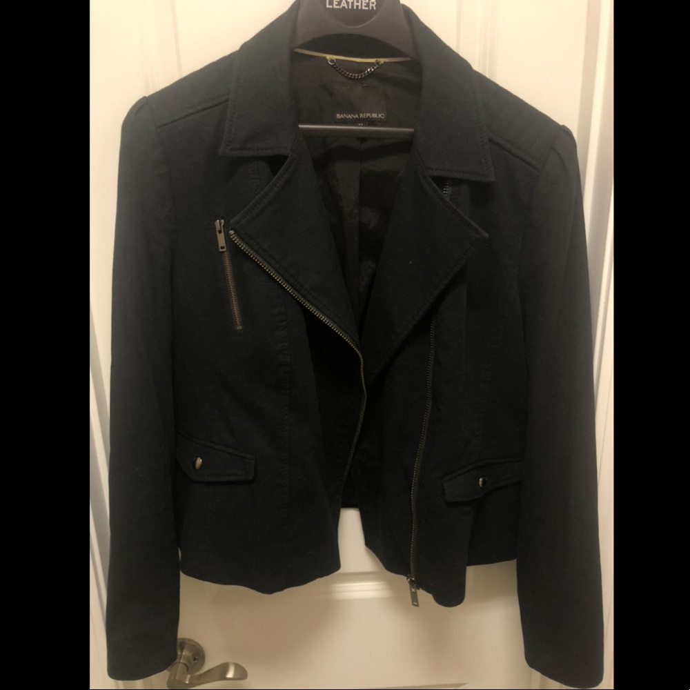 Black Structured Jacket- BANANA REPUBLIC